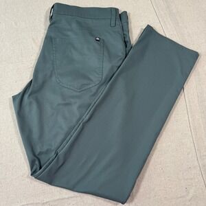 TravisMathew Open To Close Pants Mens 35 Sage Green Performance Golf 1MT435